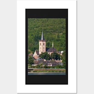 Old town, church, Lorch, Rhineland-Palatinate, Germany, Rhine, Middle Rhine Posters and Art